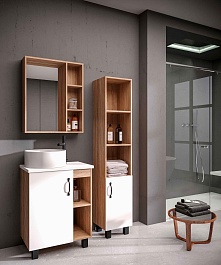 Grossman Мебель для ванной Флай 60 GR-3013 дуб сонома/белая – фотография-3